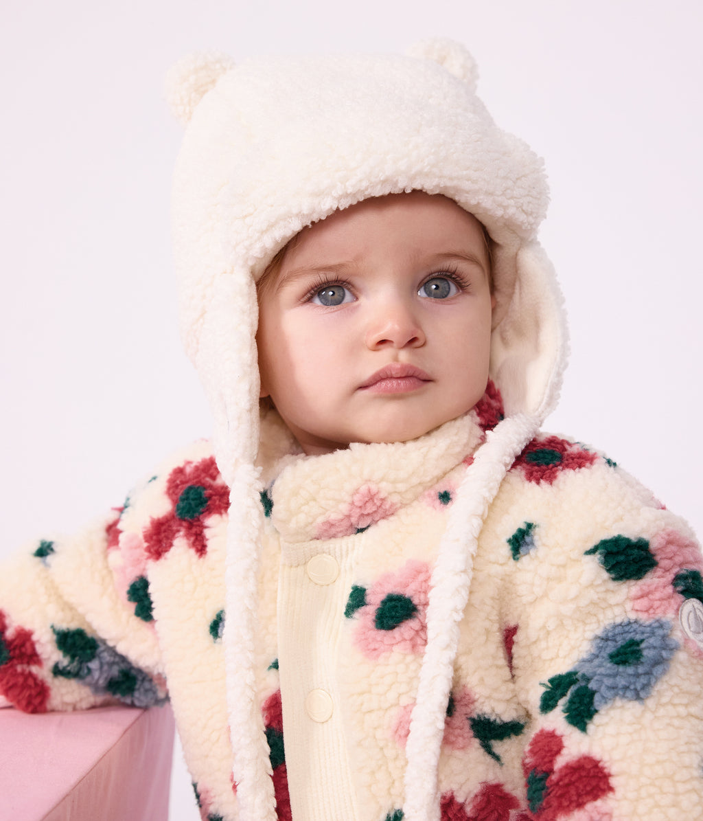 chapka bebe en sherpa avec des oreilles
