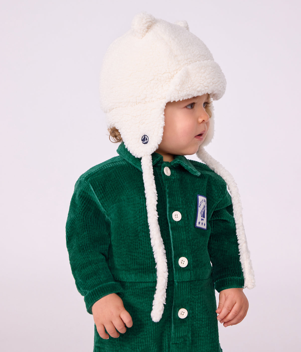 chapka bebe en sherpa avec des oreilles