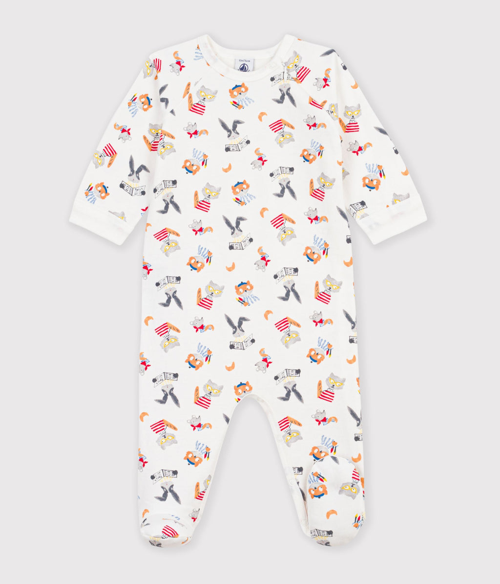 pyjama bebe en molleton imprime animaux