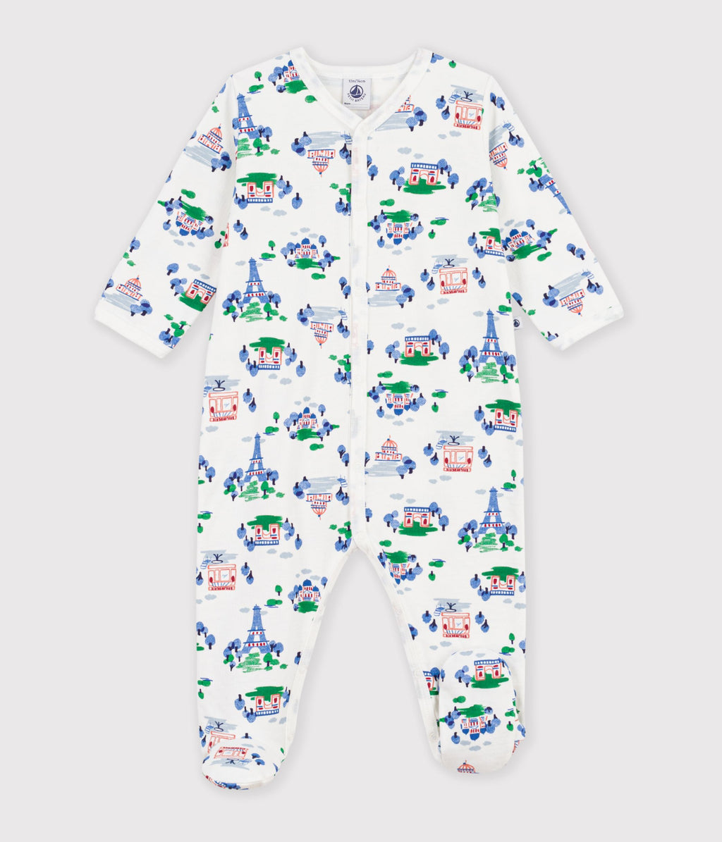 pyjama bebe en molleton imprime paris