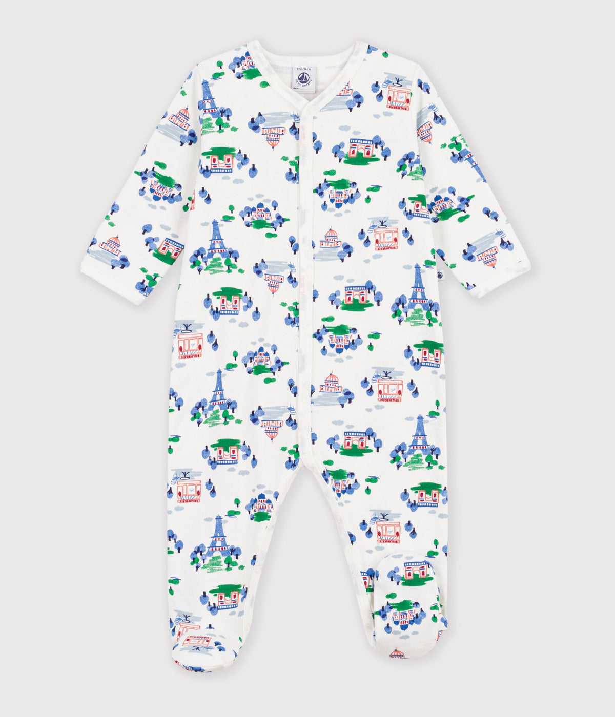 pyjama bebe en molleton imprime paris