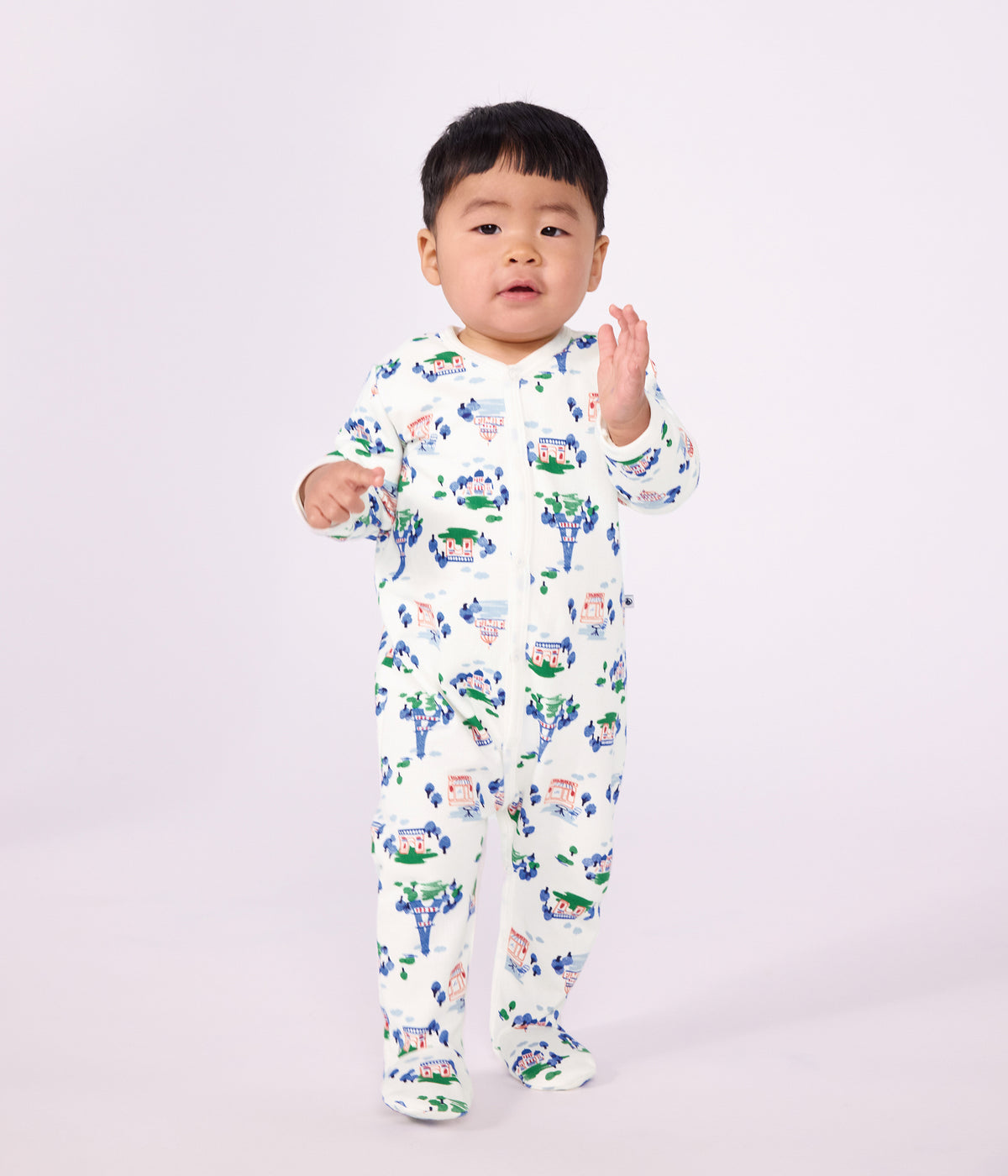 pyjama bebe en molleton imprime paris