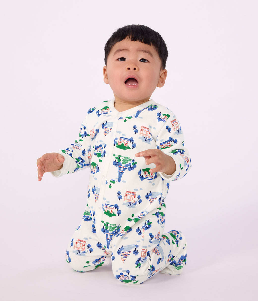 pyjama bebe en molleton imprime paris