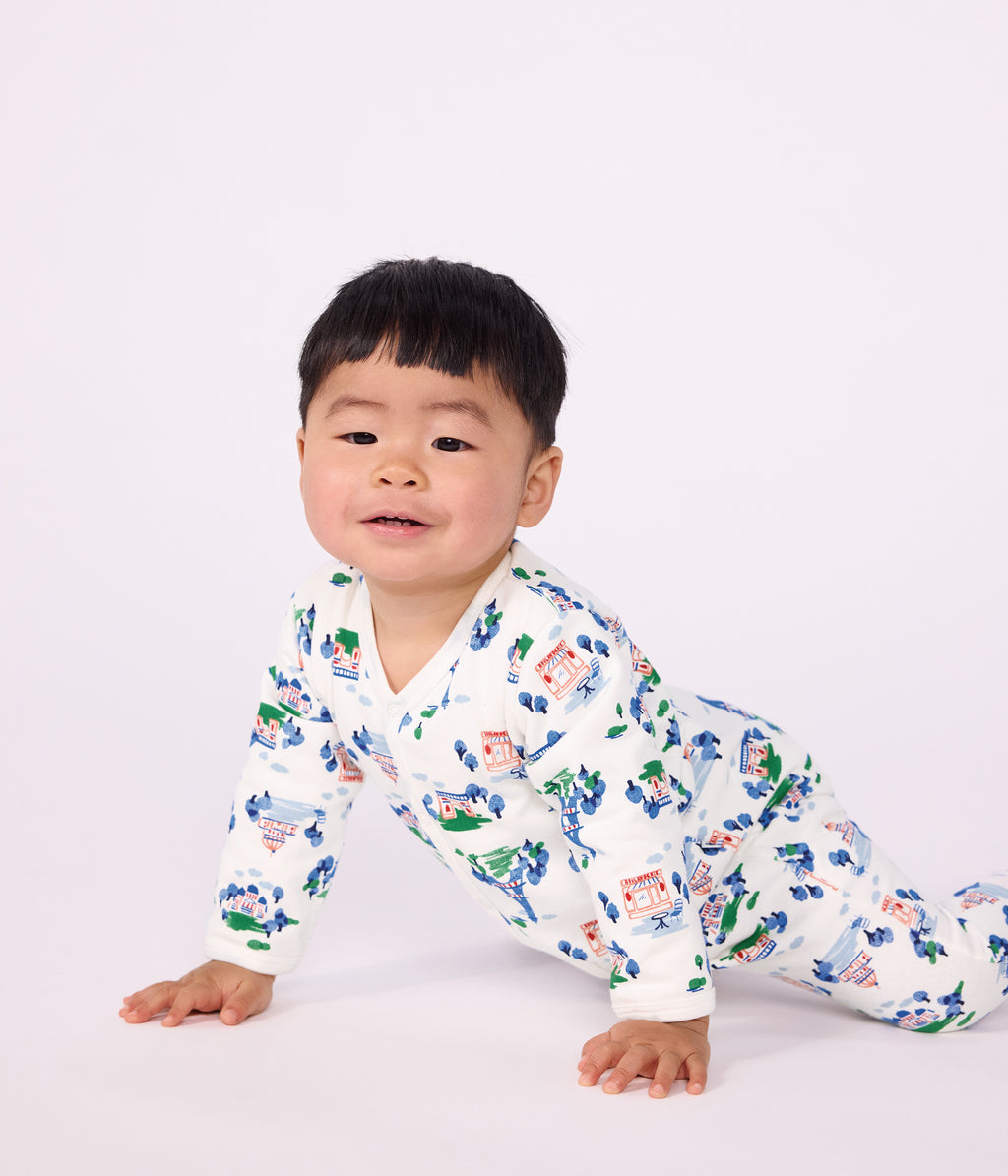 pyjama bebe en molleton imprime paris