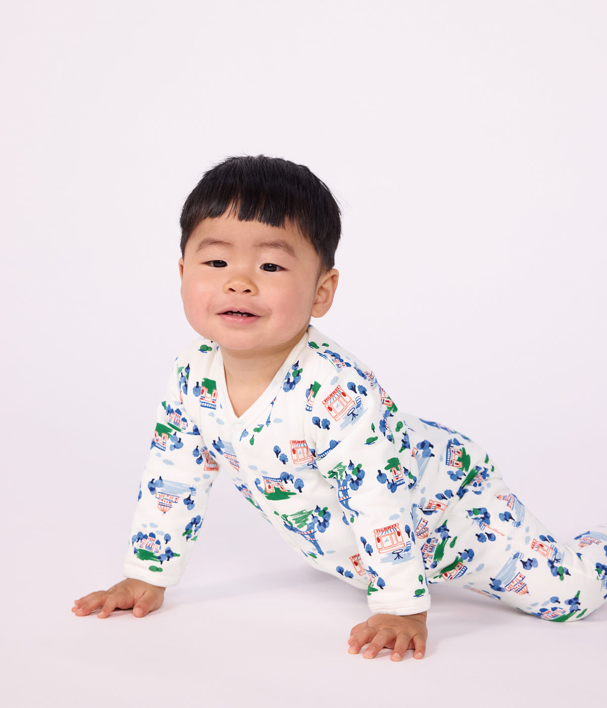 pyjama bebe en molleton imprime paris