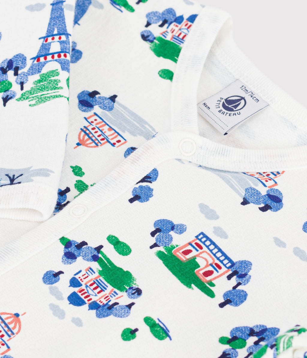 pyjama bebe en molleton imprime paris