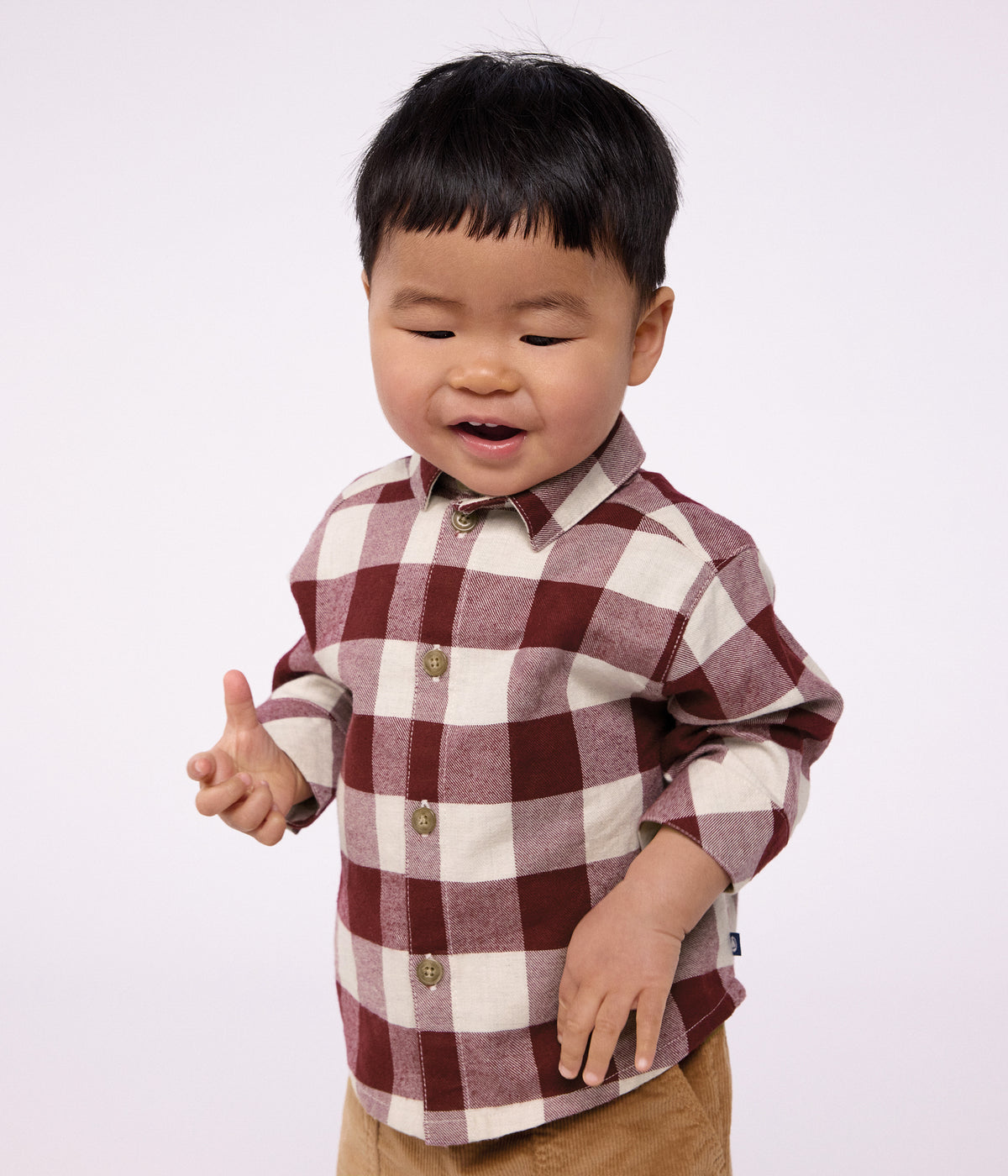 chemise bebe en flanelle a carreaux