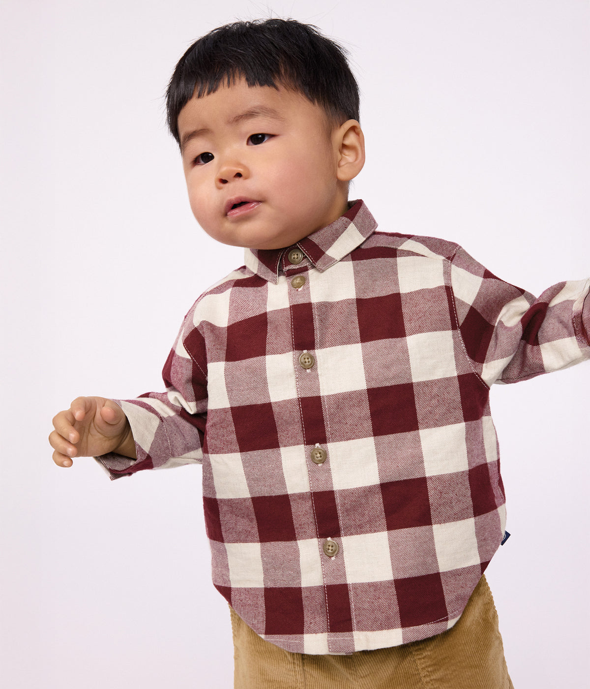 chemise bebe en flanelle a carreaux