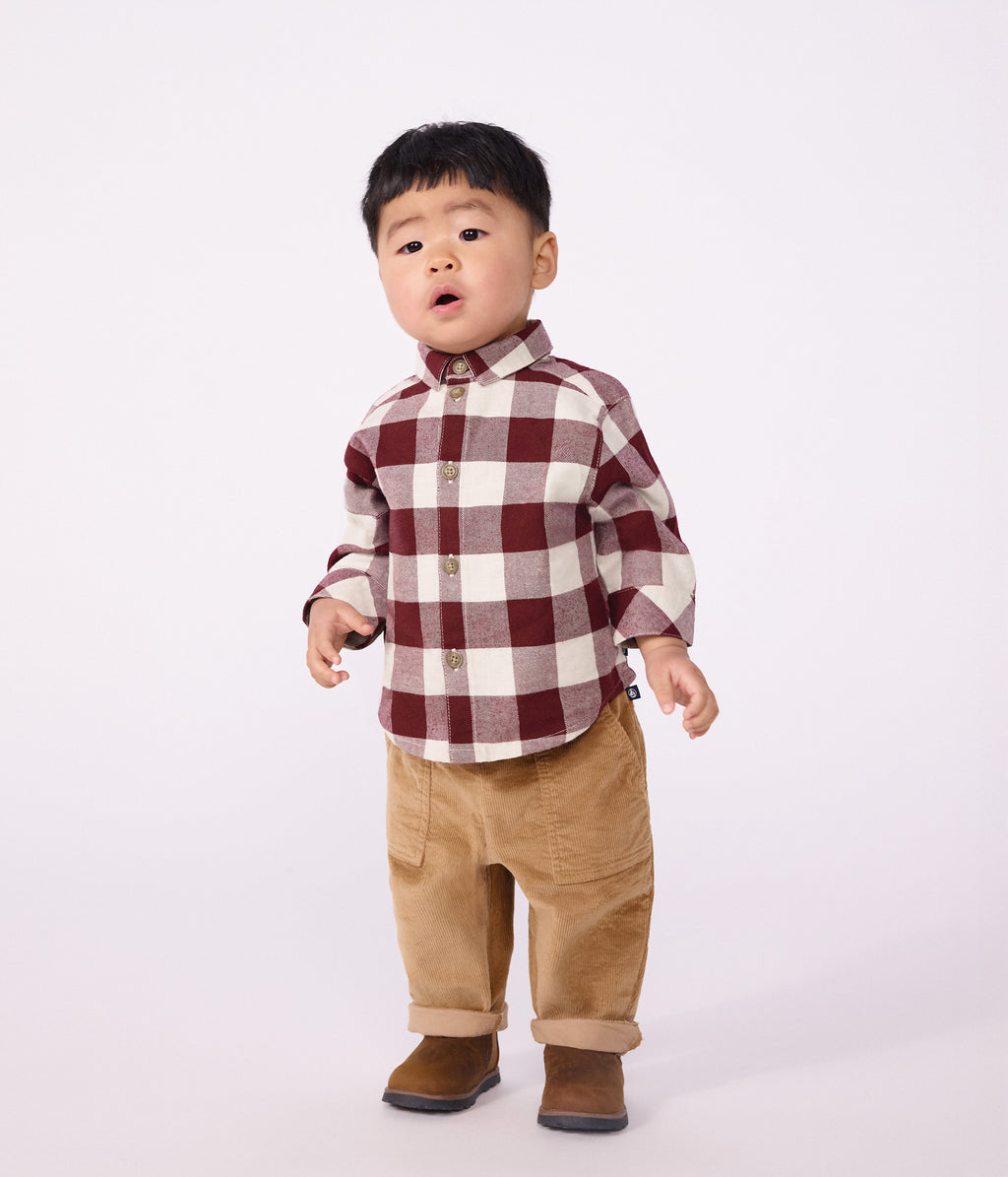 chemise bebe en flanelle a carreaux