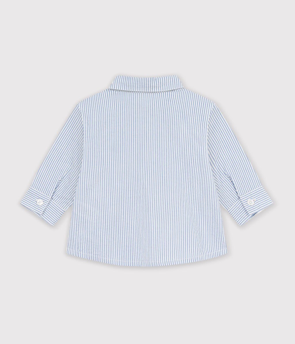 chemise bebe en coton a manches longues a rayures
