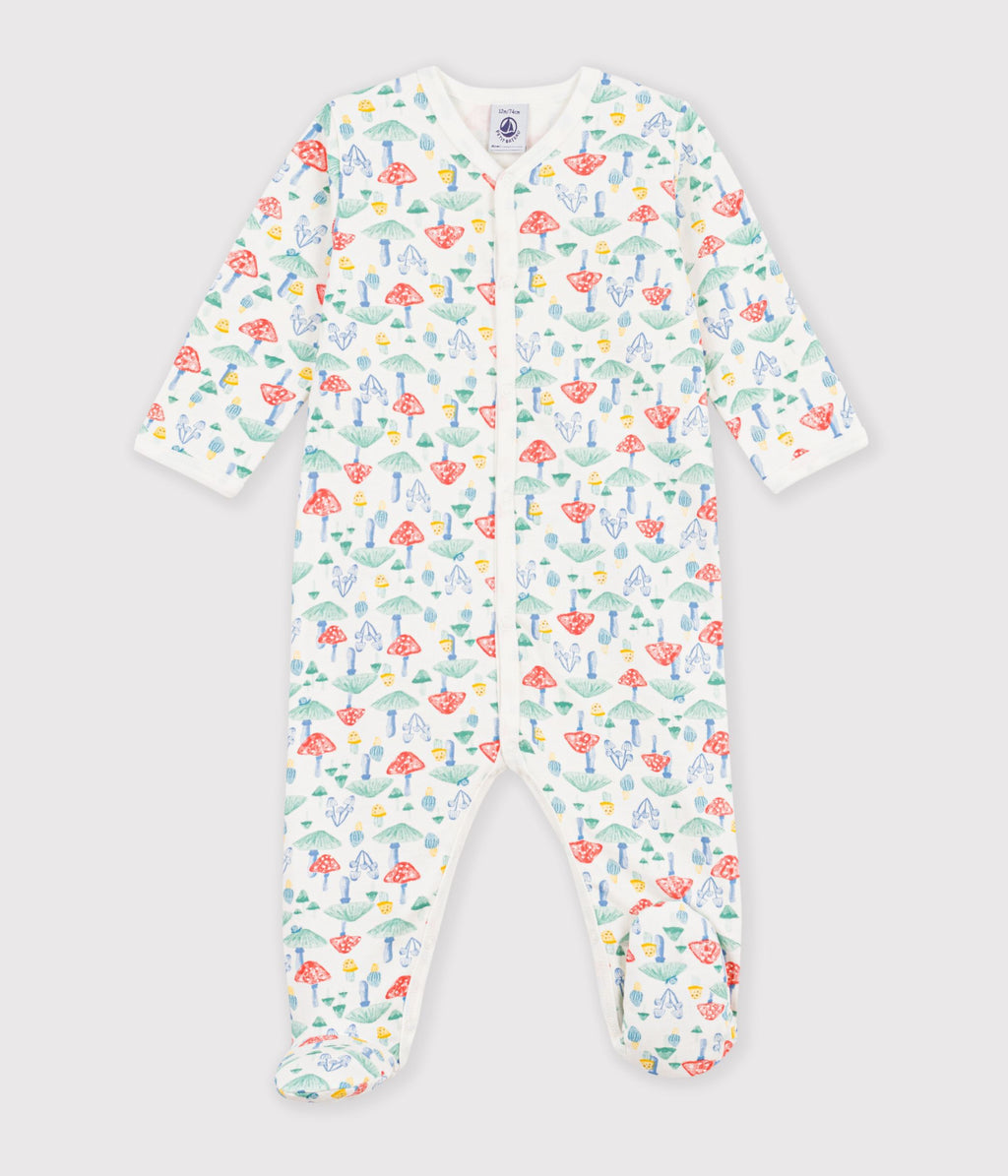 pyjama bebe en molleton imprime champignons
