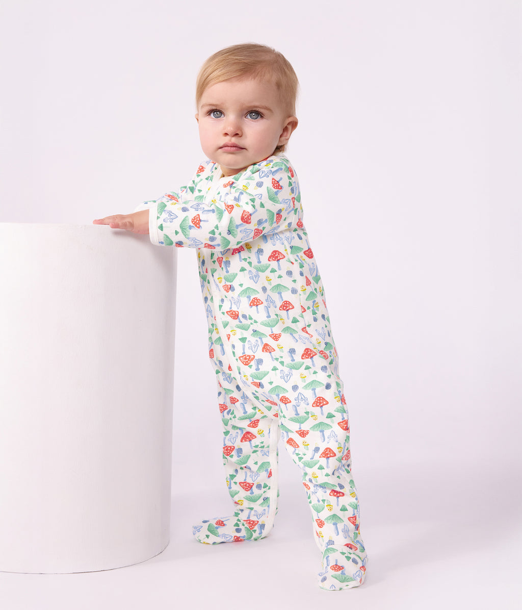 pyjama bebe en molleton imprime champignons