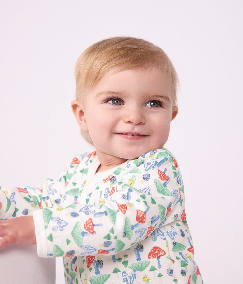 pyjama bebe en molleton imprime champignons