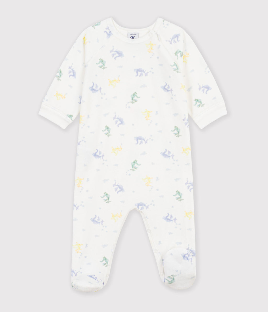 pyjama bebe en velours imprime dragons