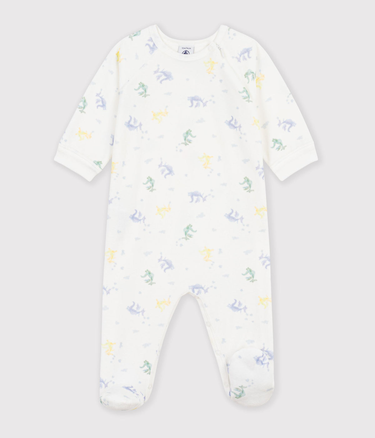 pyjama bebe en velours imprime dragons