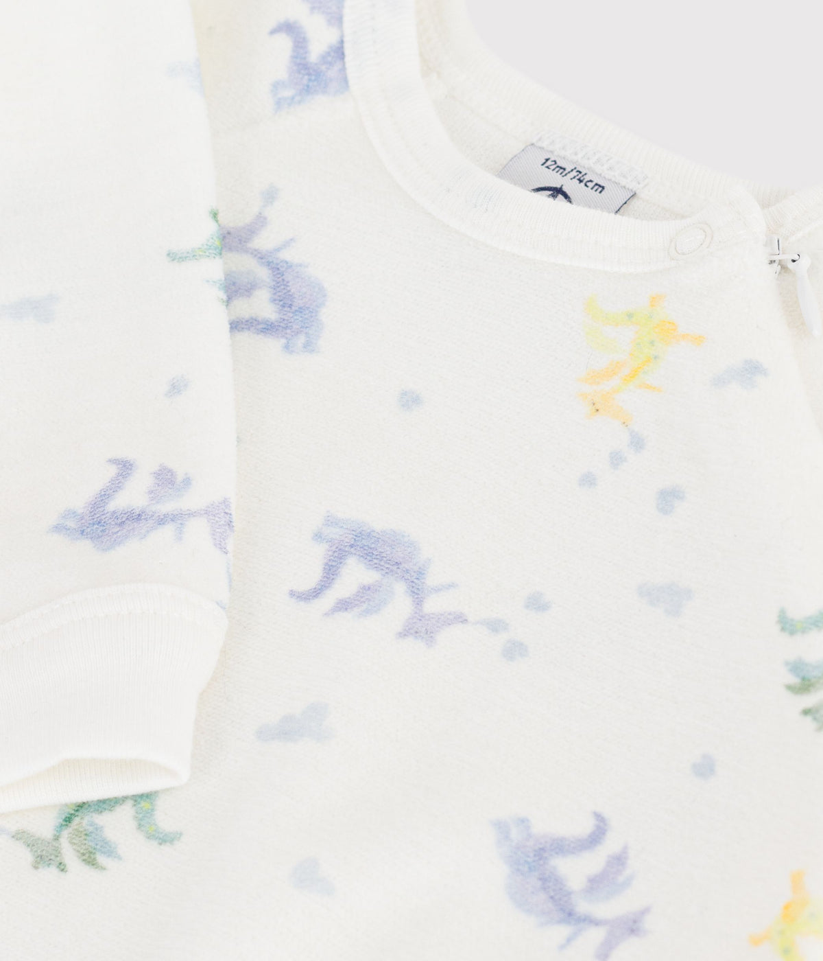 pyjama bebe en velours imprime dragons