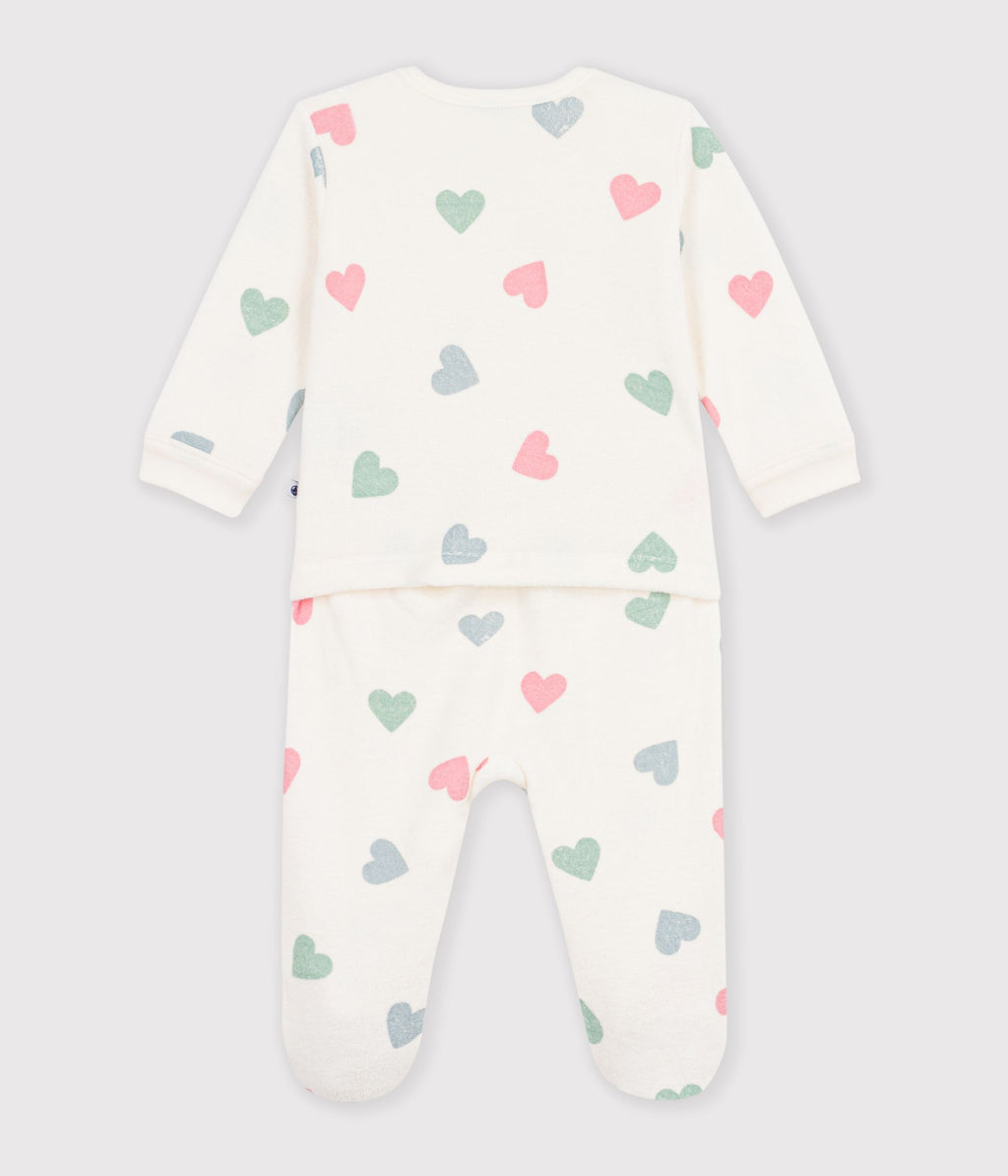 pyjama bebe en coton eponge ouverture sans pression imprime