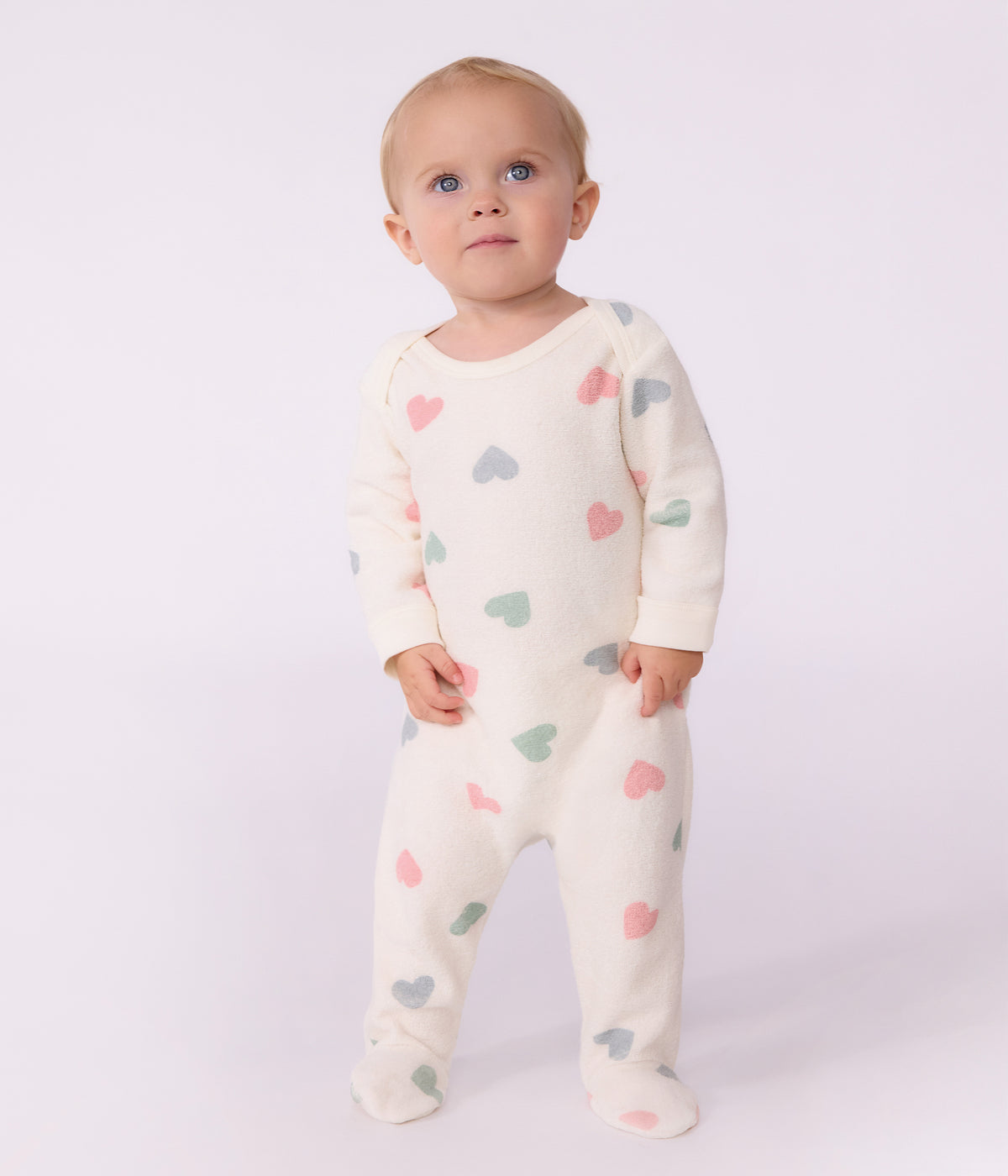 pyjama bebe en coton eponge ouverture sans pression imprime