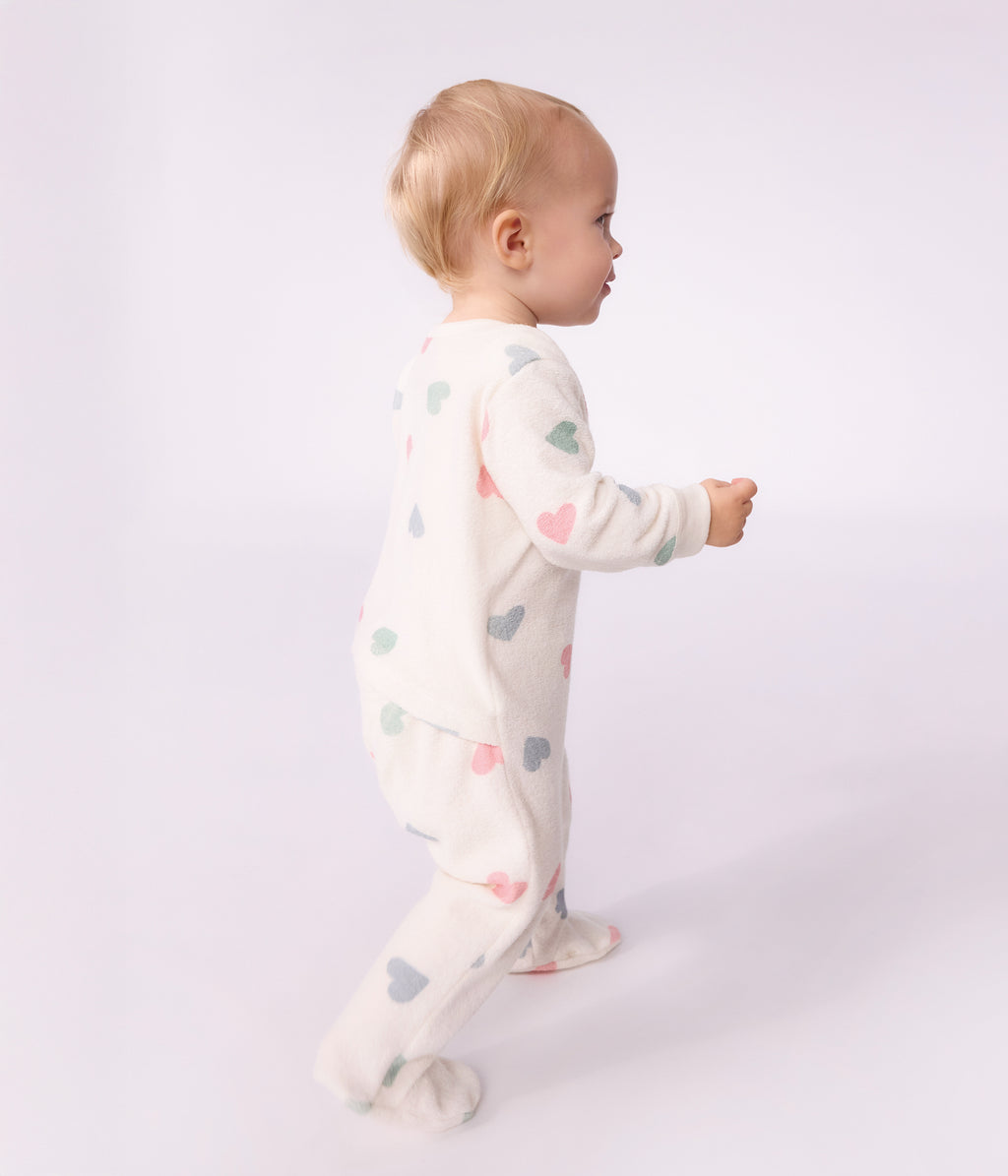 pyjama bebe en coton eponge ouverture sans pression imprime