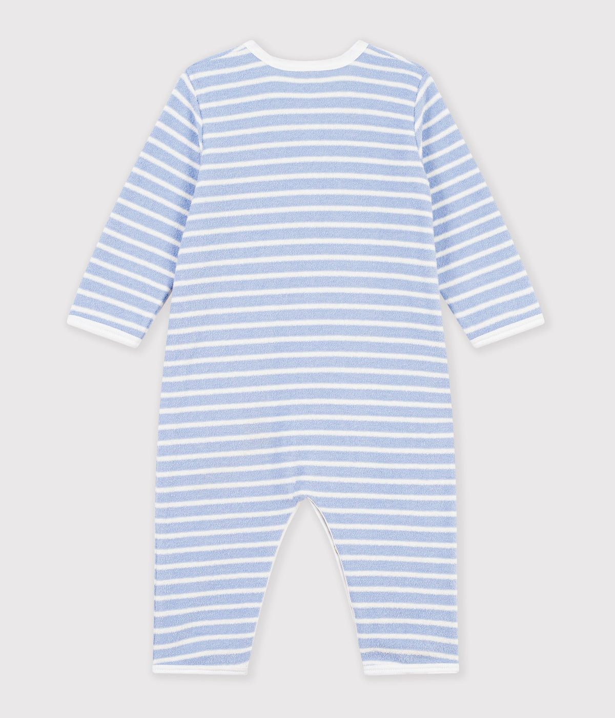 pyjama bebe en coton eponge sans pieds a rayures