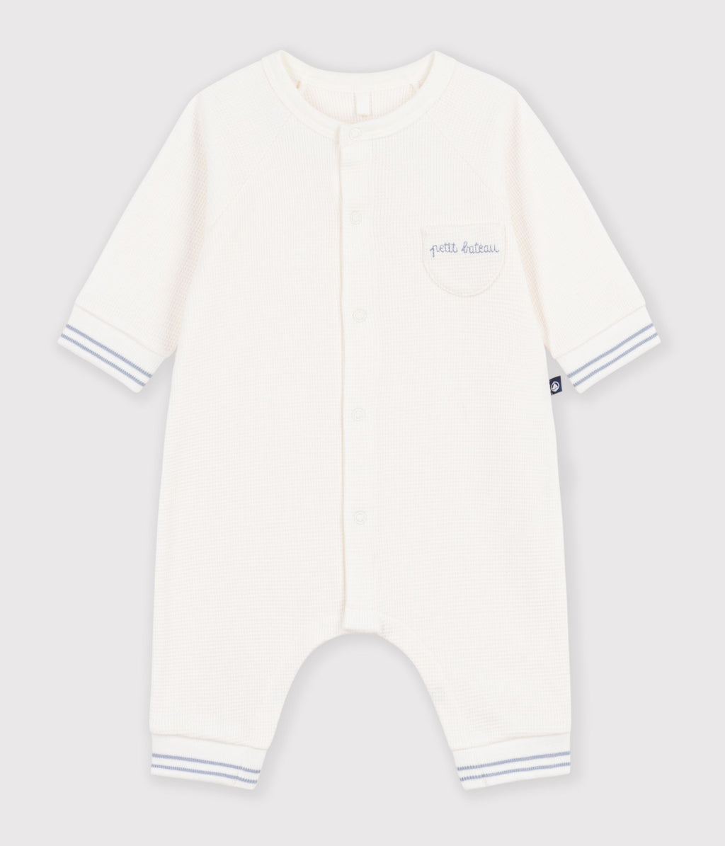 combinaison bebe en coton uni