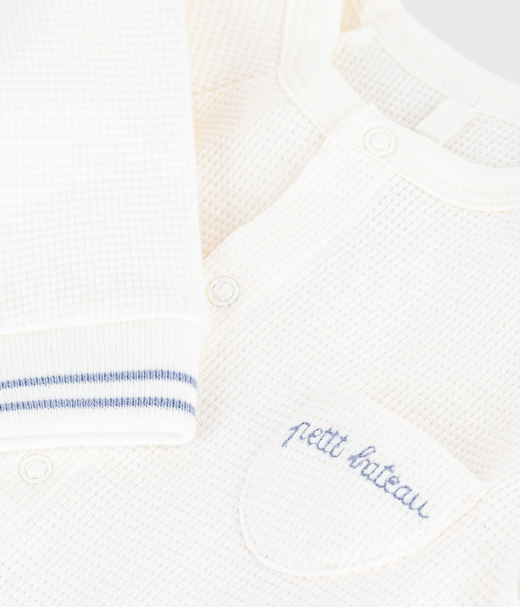 combinaison bebe en coton uni