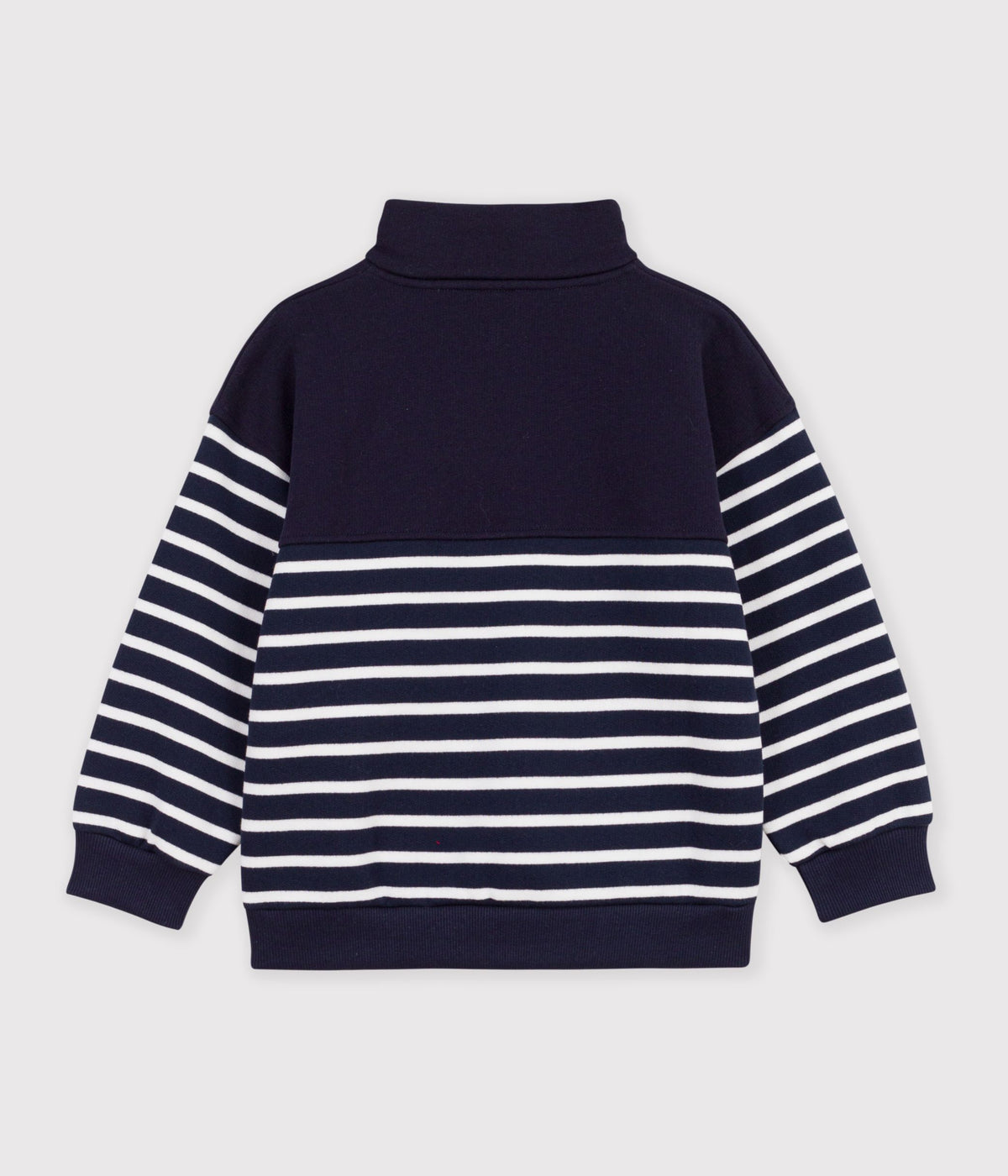 sweatshirt col camionneur enfant en coton a rayures