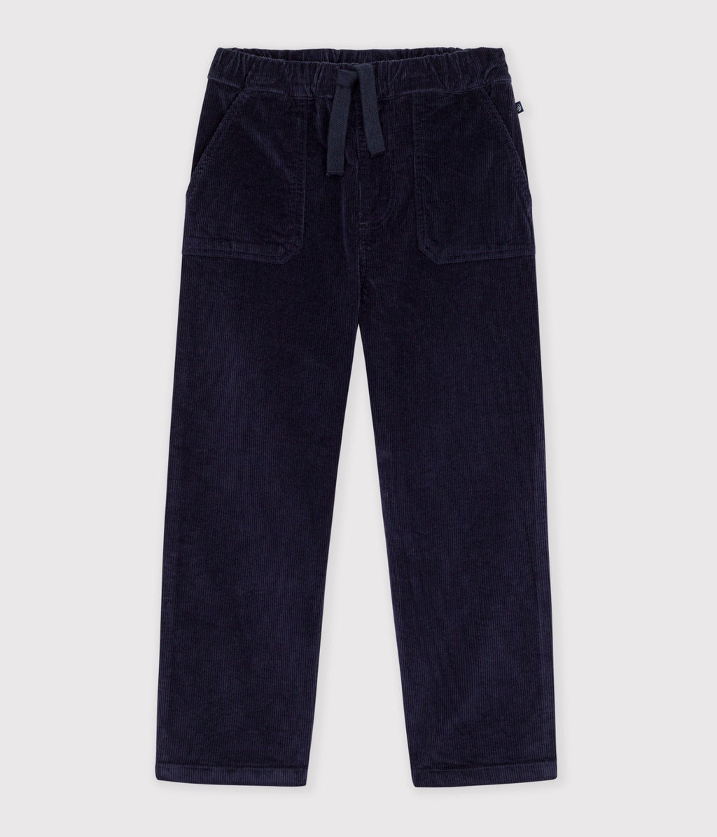 pantalon droit enfant en velours