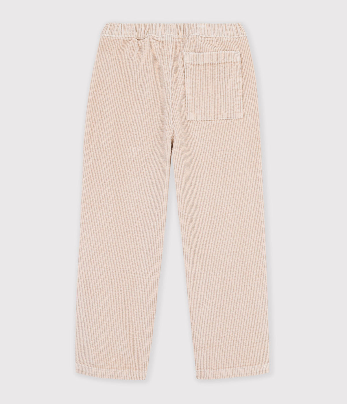 pantalon droit enfant en velours beige clair