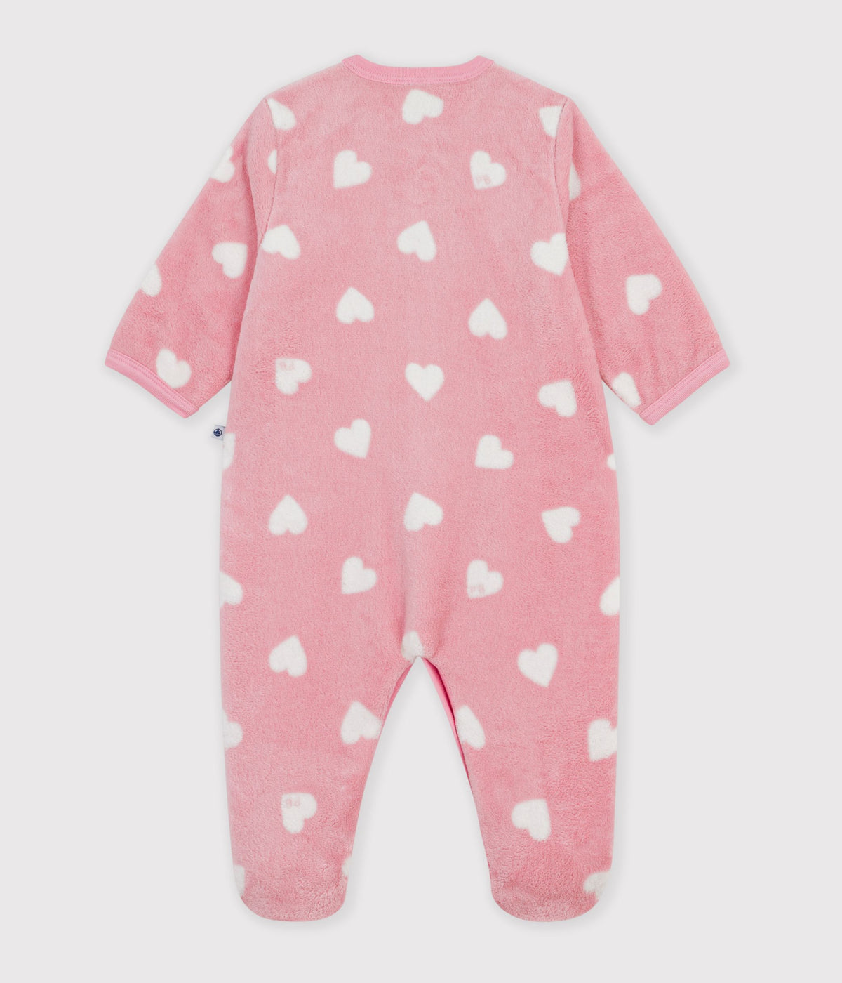 surpyjama bebe en polaire imprime coeurs