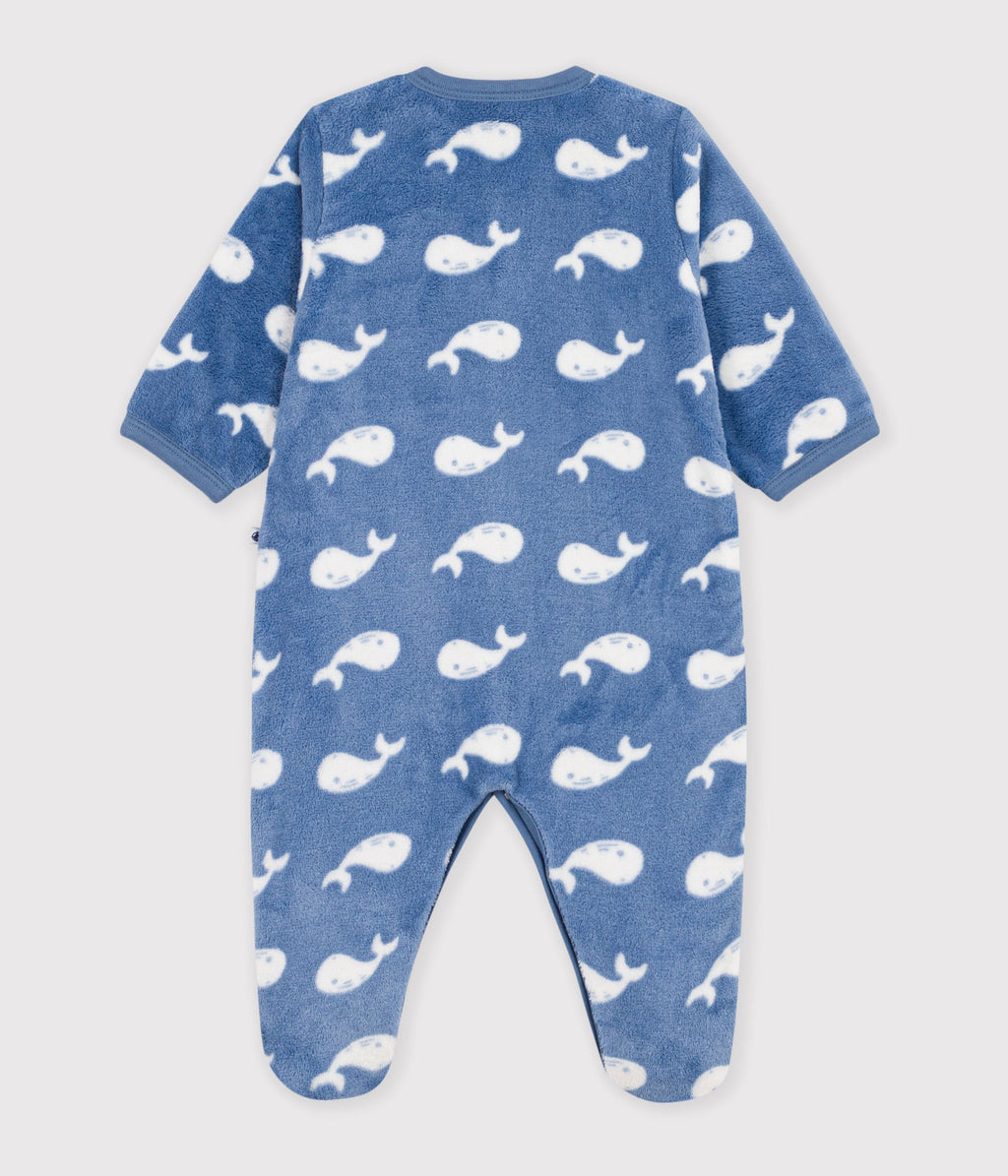 surpyjama bebe en polaire imprime baleine