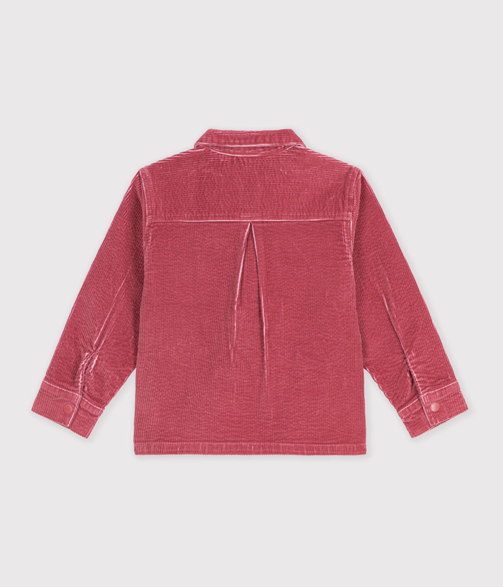 chemise enfant en velours uni