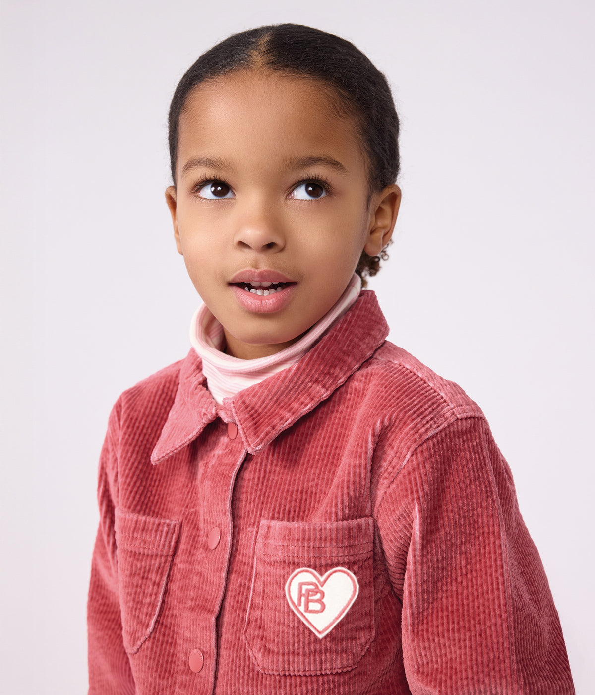 chemise enfant en velours uni