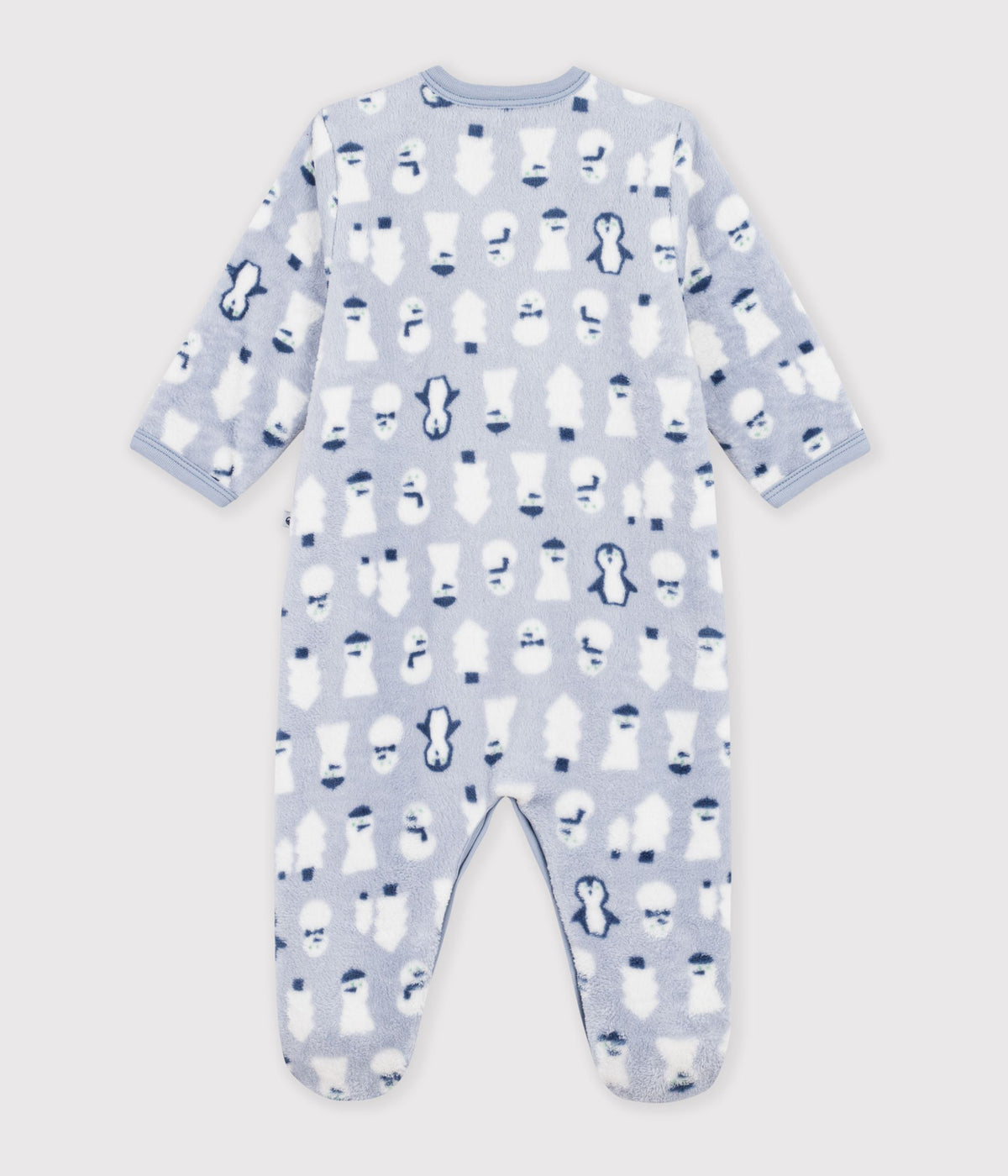 surpyjama bebe en polaire imprime bonhomme de neige