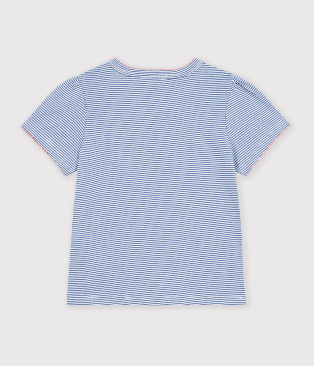 tee shirt enfant manches courtes a rayures