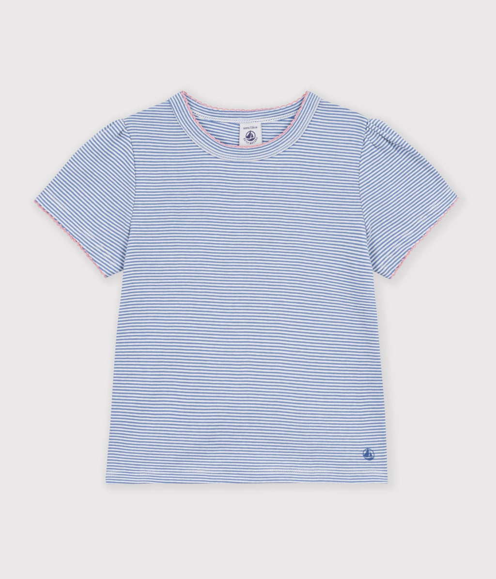 tee shirt enfant manches courtes a rayures