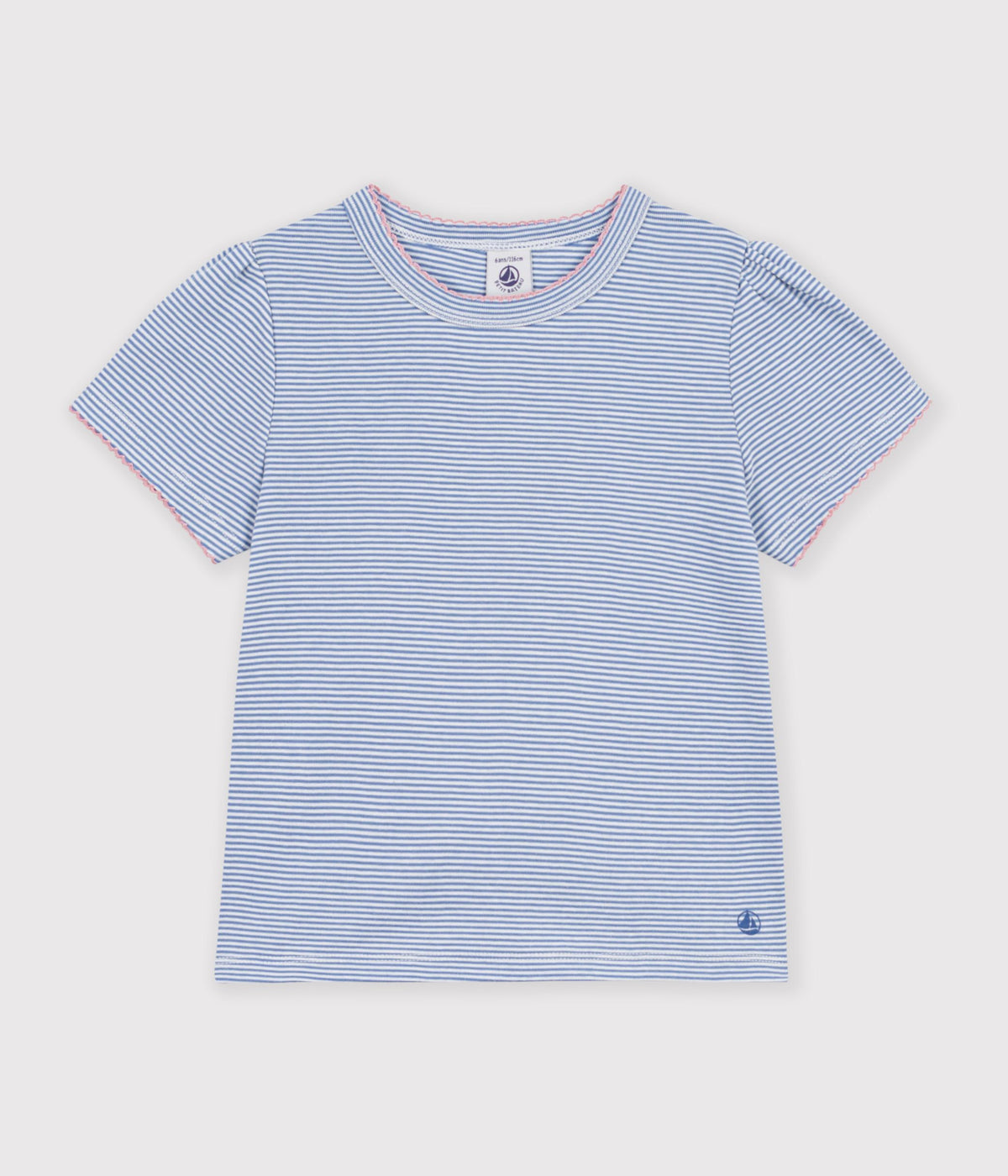tee shirt enfant manches courtes a rayures