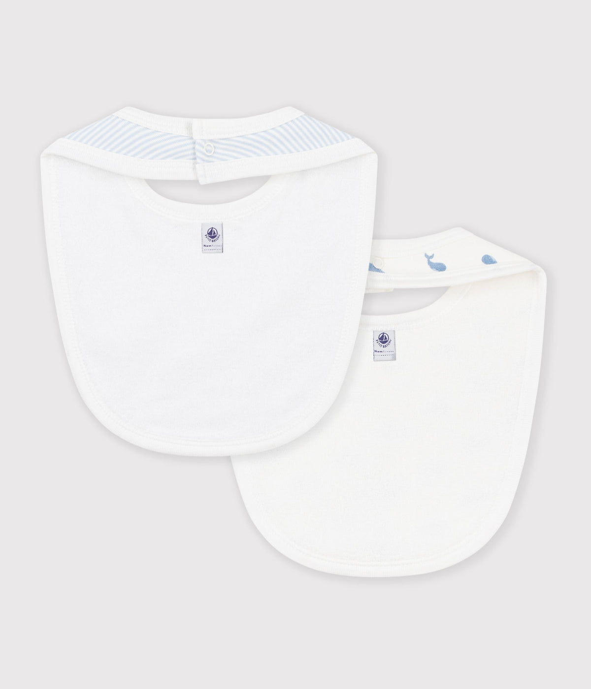 lot de bavoirs bebe en coton imprime baleine