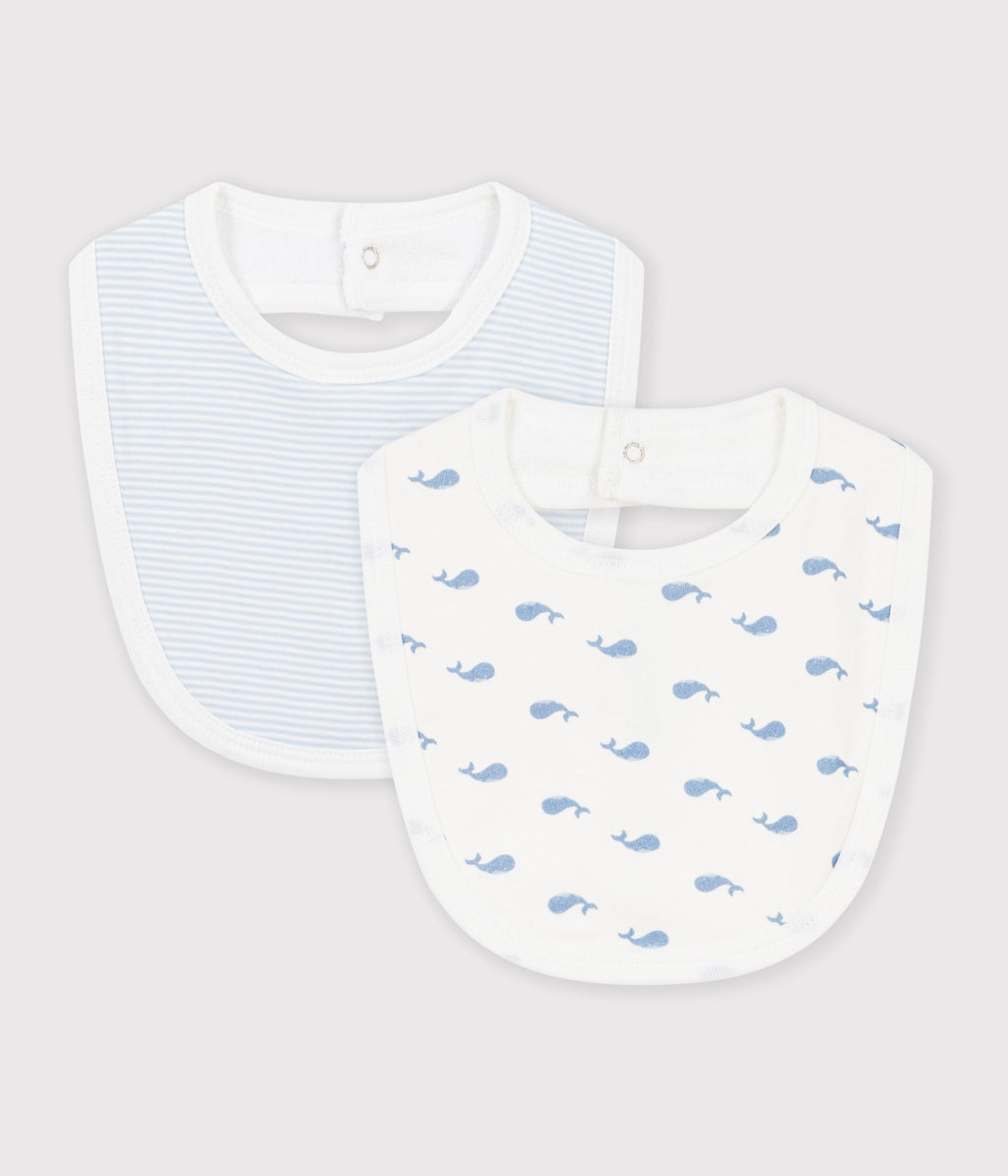 lot de bavoirs bebe en coton imprime baleine