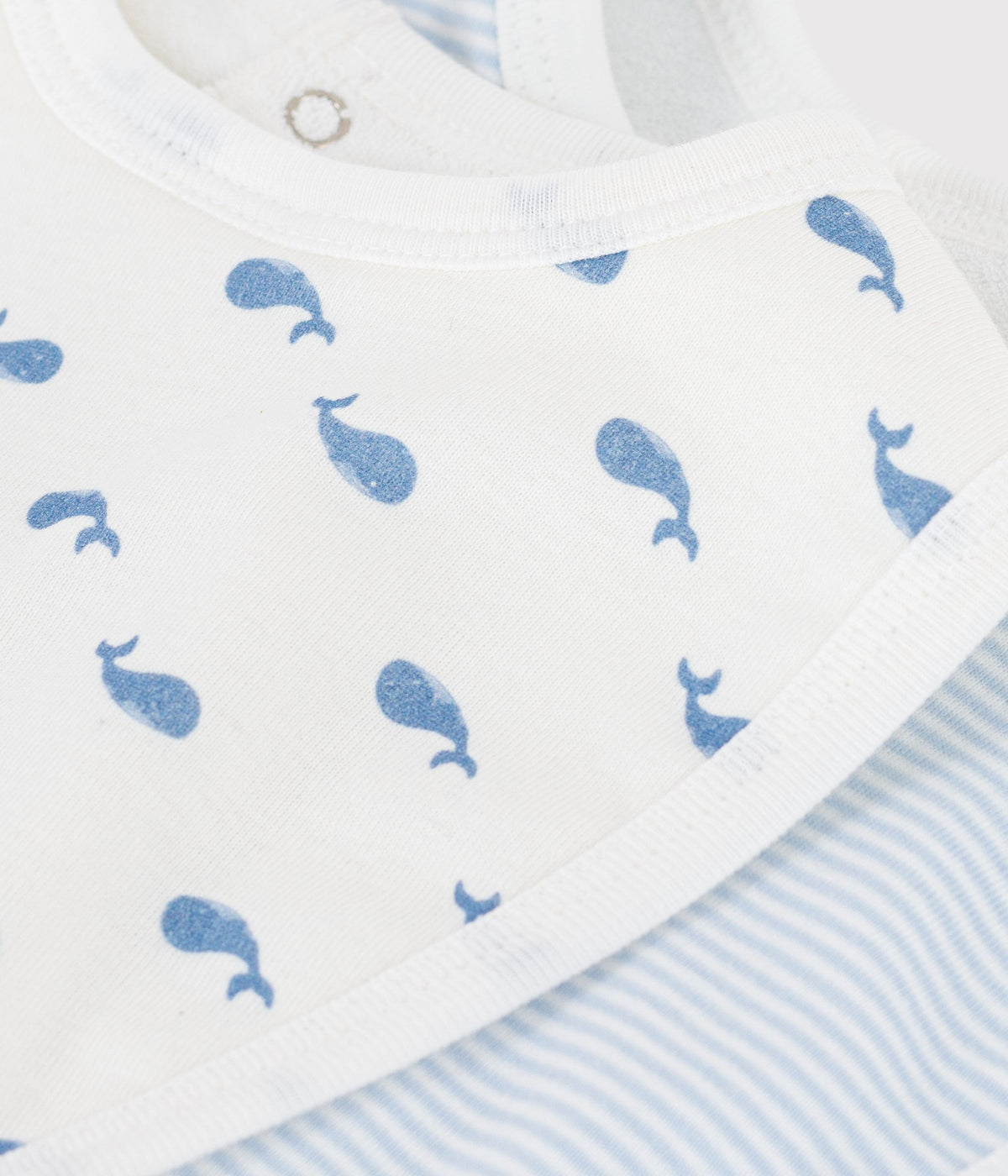 lot de bavoirs bebe en coton imprime baleine