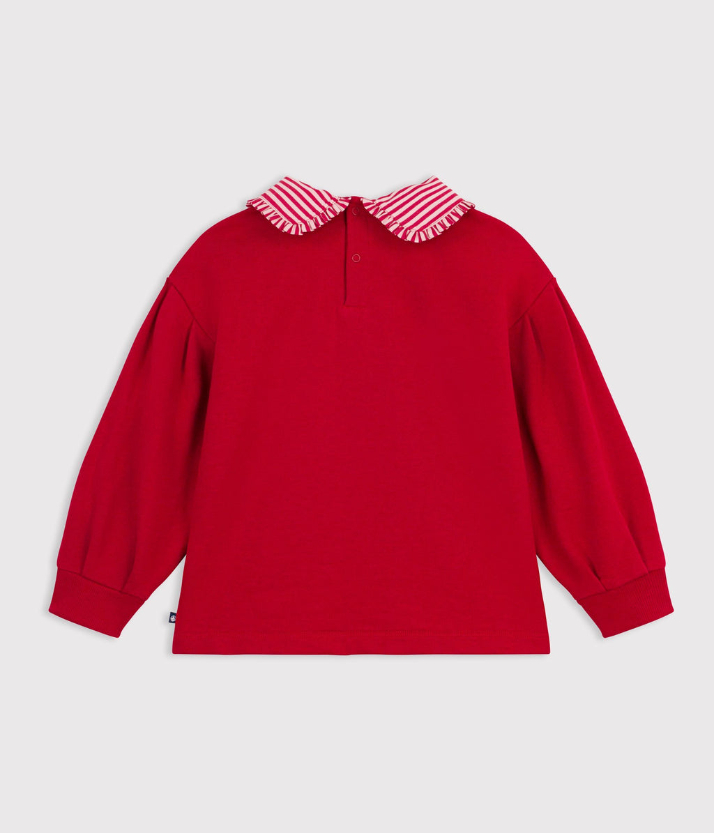 sweatshirt a col enfant en coton uni