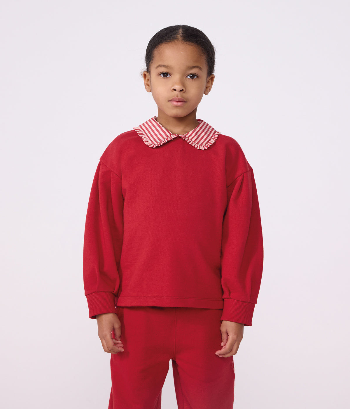 sweatshirt a col enfant en coton uni