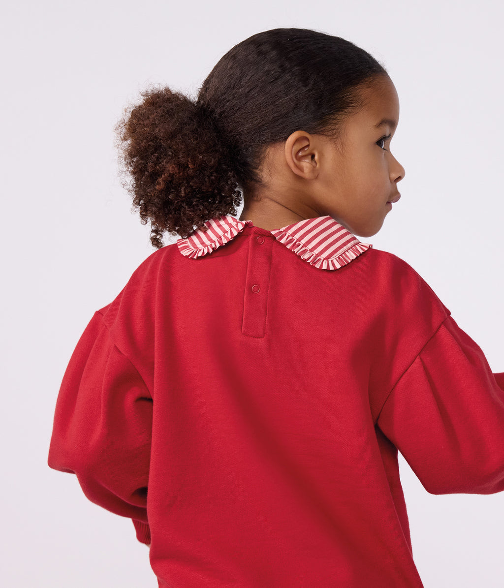 sweatshirt a col enfant en coton uni
