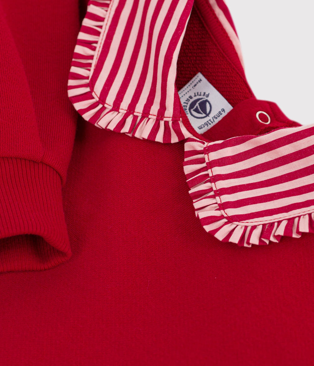 sweatshirt a col enfant en coton uni