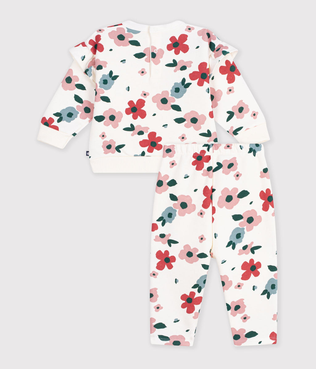 ensemble sweatshirt et pantalon bebe en coton imprime a