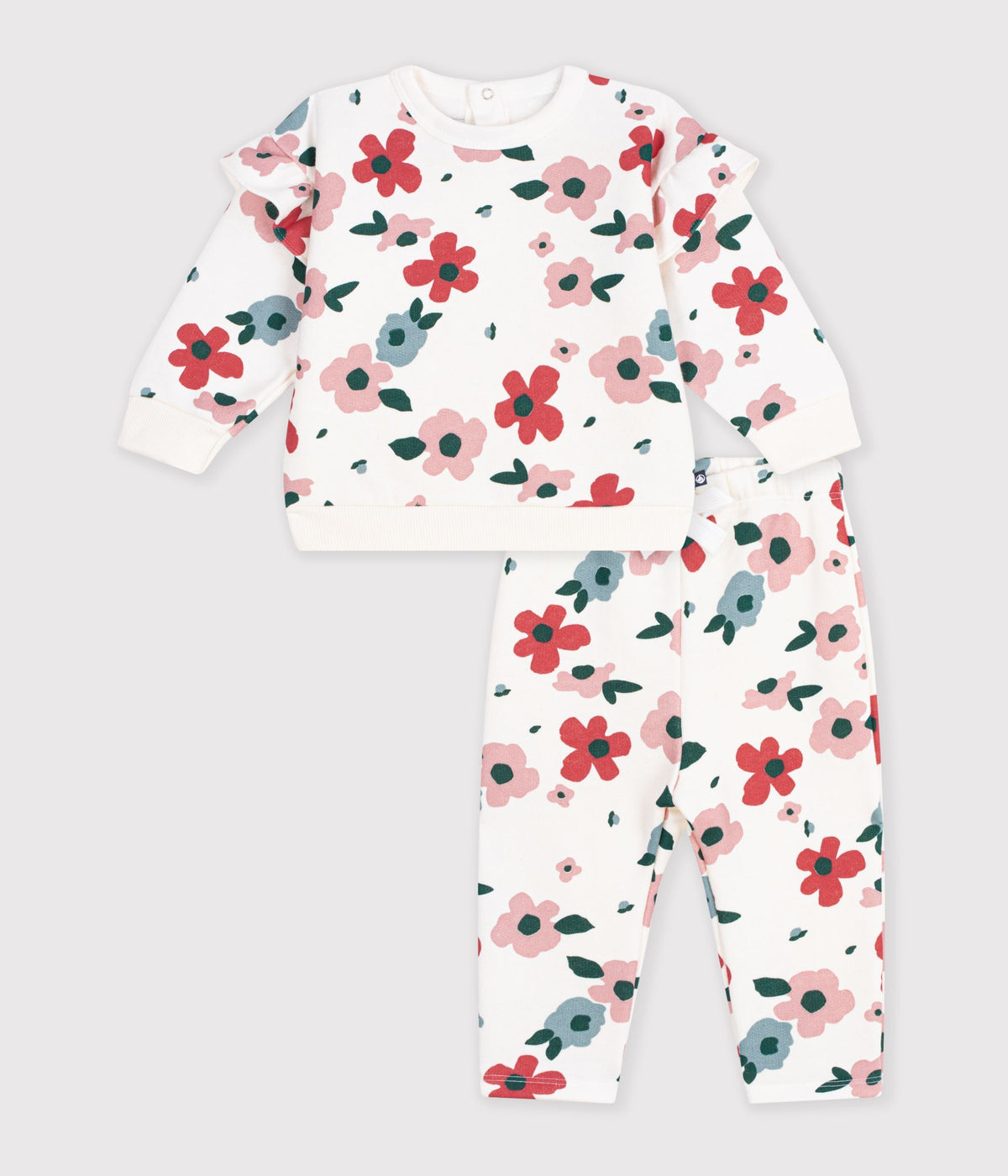 ensemble sweatshirt et pantalon bebe en coton imprime a