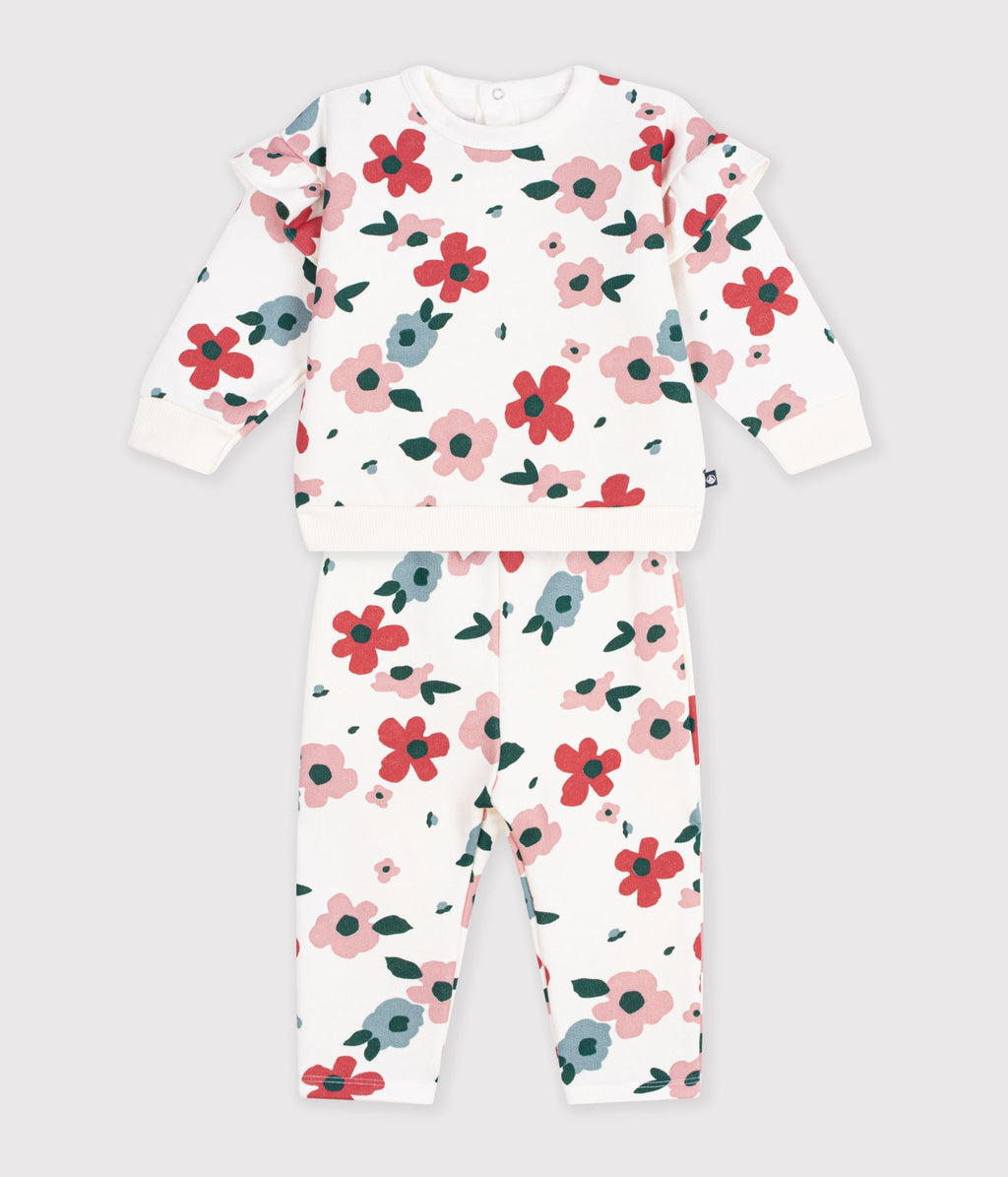 ensemble sweatshirt et pantalon bebe en coton imprime a