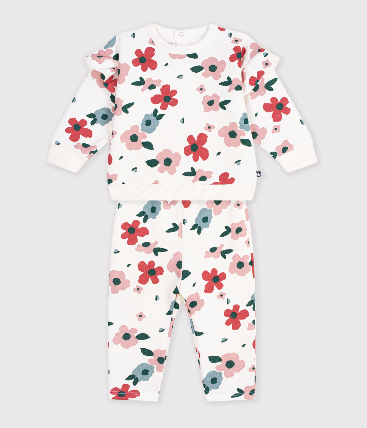 ensemble sweatshirt et pantalon bebe en coton imprime a