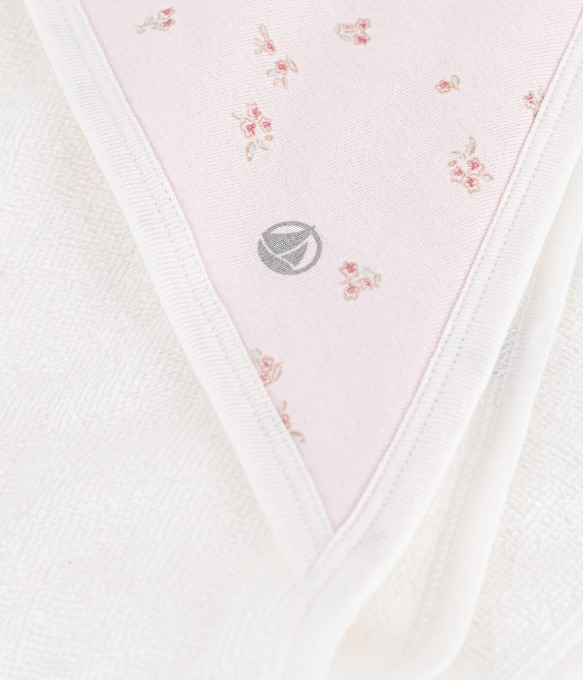 carre de bain bebe en coton rose