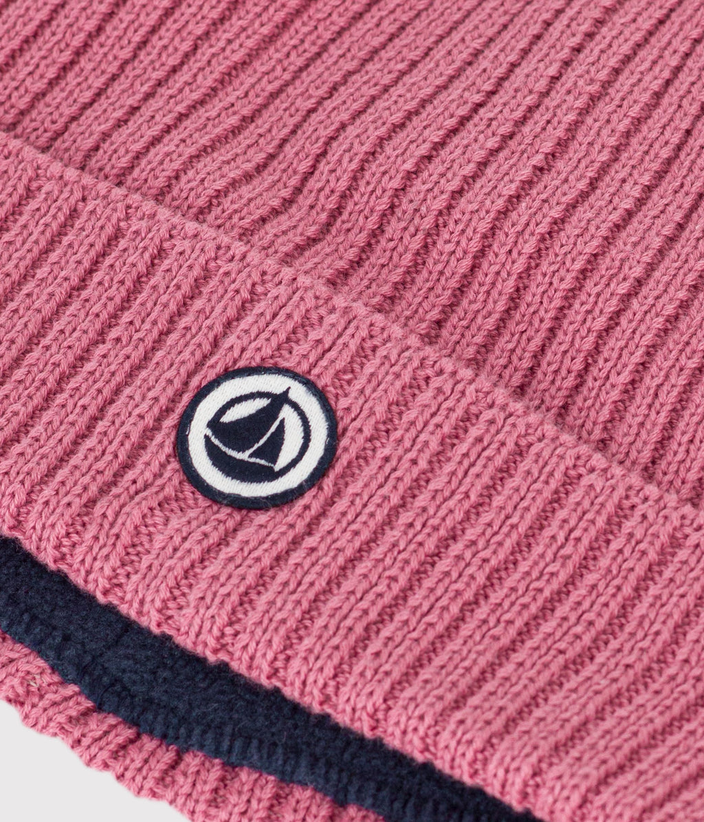 bonnet en tricot double en polaire enfant garcon fille